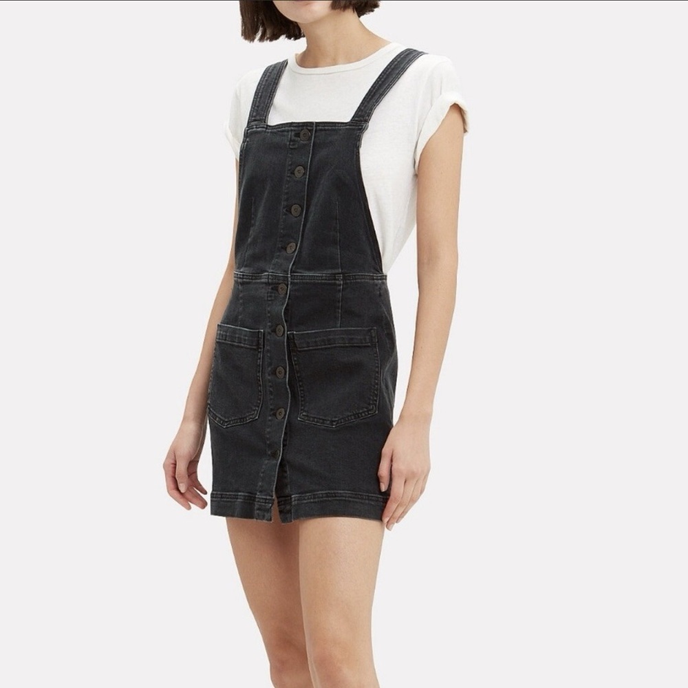 3x1 NYC Women's Rose Black Denim Low Back Dress Size Xs